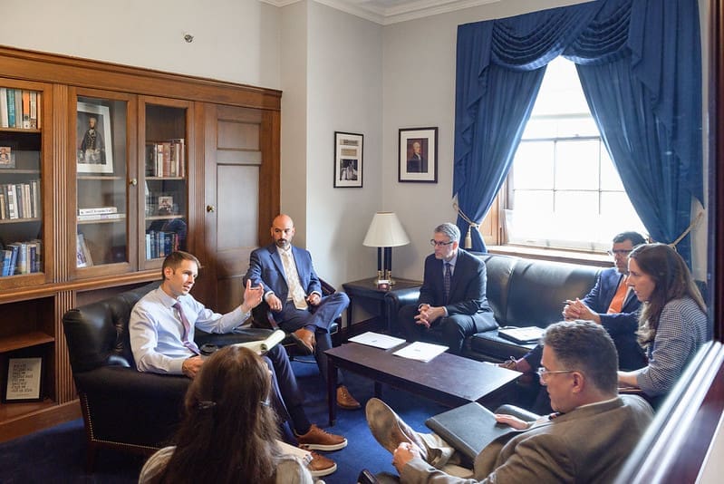 NACDS Policy Council members meet with Congressman Jake Auchincloss (D-MA).