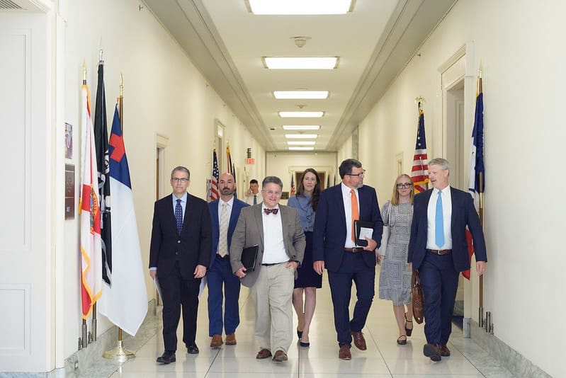 NACDS Policy Council members walk the halls of Rayburn House Office Building between meetings with legislators.