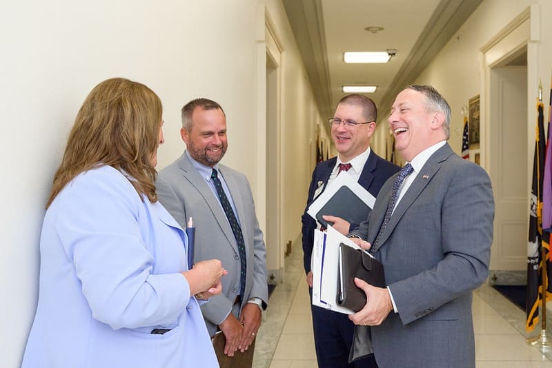 NACDS Policy Council members prepare for a meeting on Capitol Hill.